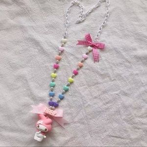 My melody super cute girly bow necklace 3D